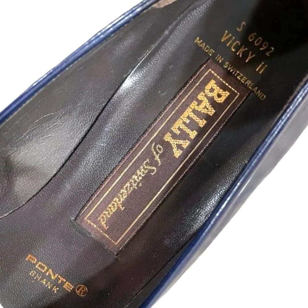 Bally of Switzerland Womens 9.5 AAAA Vicky II Pumps Leather S 6092 Ponte Shank